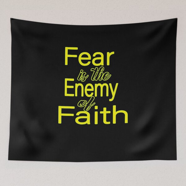 Item preview, Fear is the Enemy of Faith,fear,faith,inspirational quotes designed and sold by alikassi.