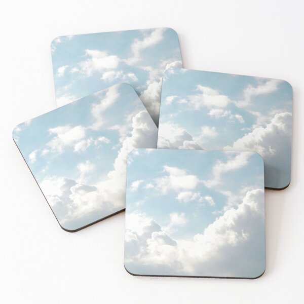 Item preview, Shiny blue and white clouds designed and sold by ColorsHappiness.