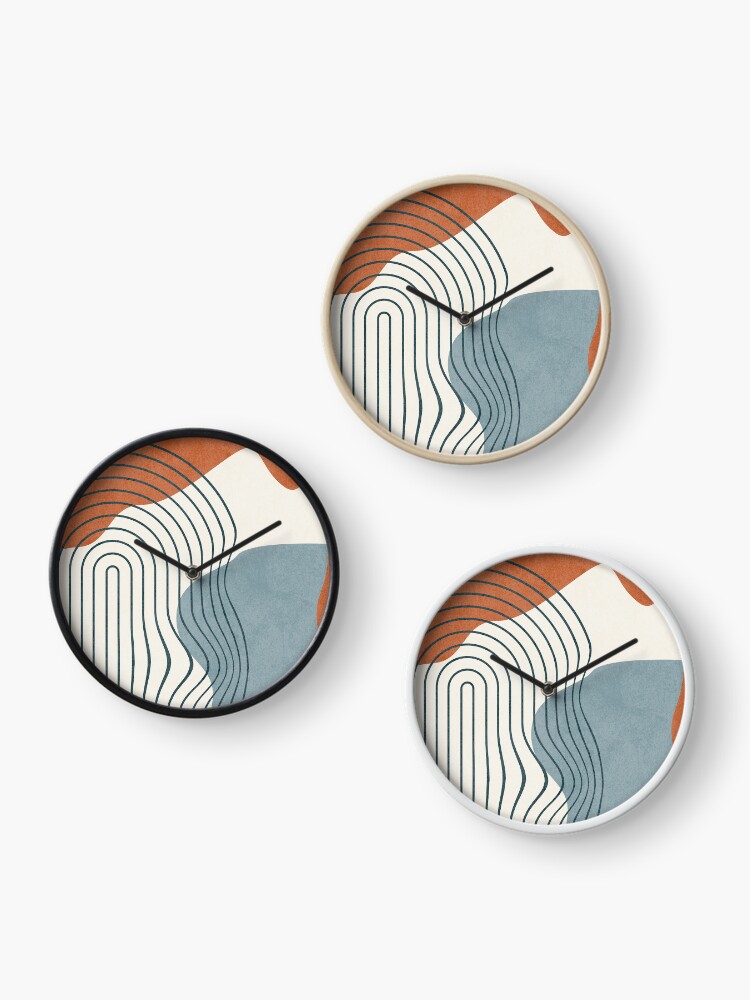 Imagen 3 de 4, Reloj con la obra Arco iris neutral, diseñada y vendida por millamix.