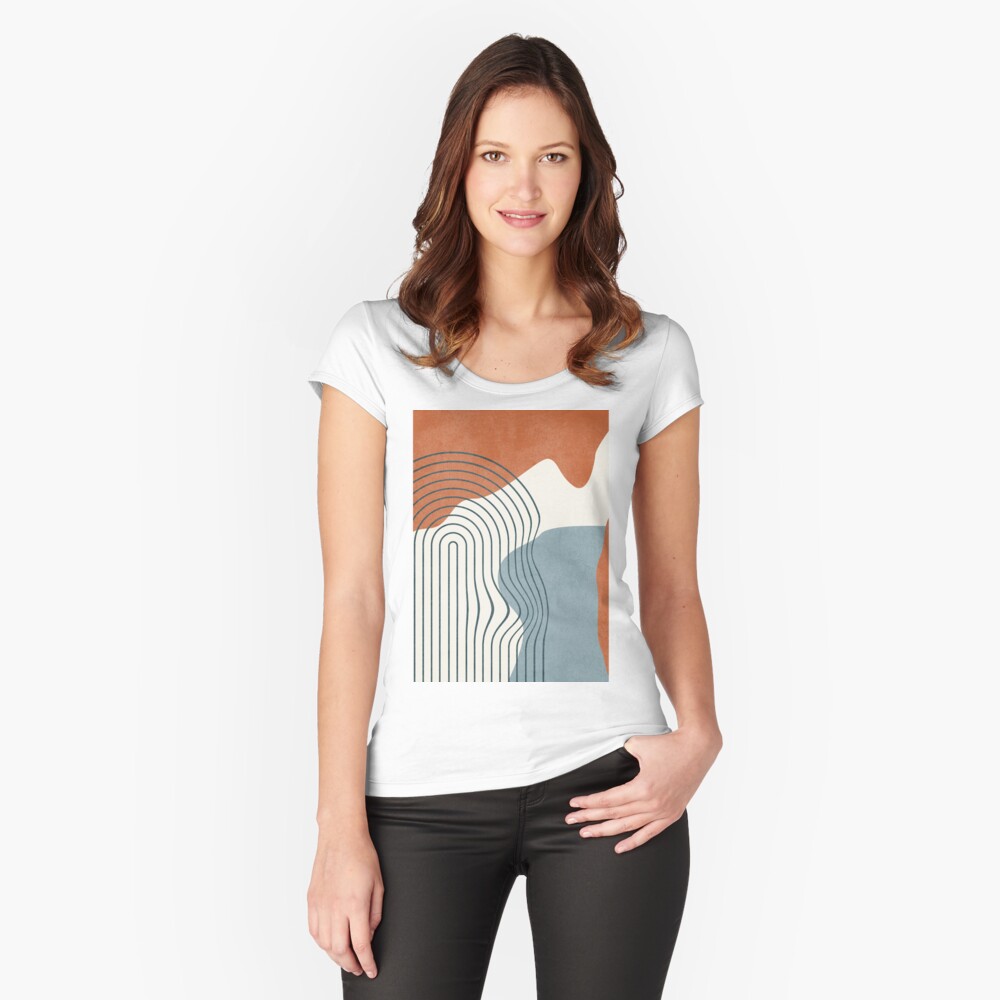 Vista previa del artículo con la obra «Camiseta entallada de cuello ancho», diseñado y vendido por millamix.