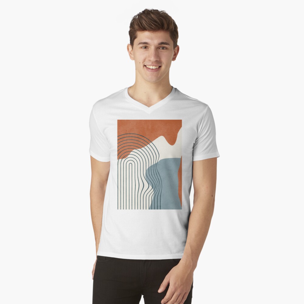 Vista previa del artículo con la obra «Camiseta de cuello en V», diseñado y vendido por millamix.