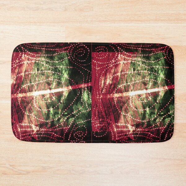 Item preview, Glossy shiny beaded design on maroon cherry leafy colored background designed and sold by OSG369.