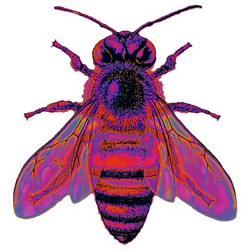 Artwork thumbnail, Red Holographic Bee by dinaaaaaah