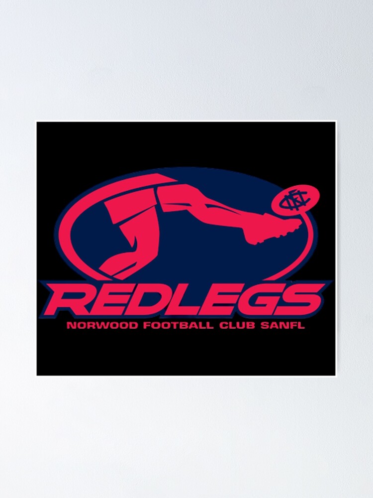Alternate view of Norwood football club | AFL SANFL Redlegs footy Poster