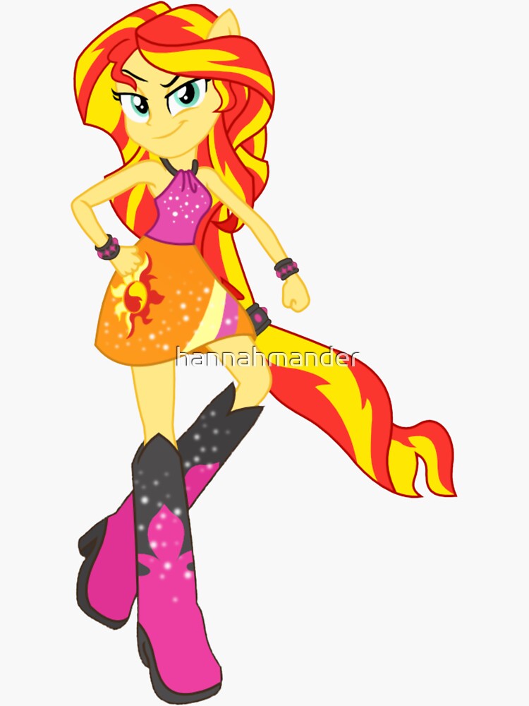 Rainbow Rocks Sunset Shimmer Sticker for Sale by hannahmander