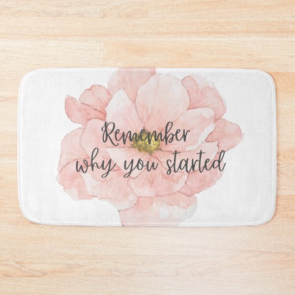 Item preview, Remember why you started - Pink Watercolor Flower designed and sold by KarolinaPaz.