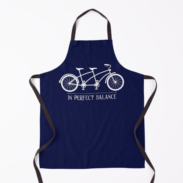 In Perfect Balance Two-Wheeler Tandem Bike Graphic Apron
