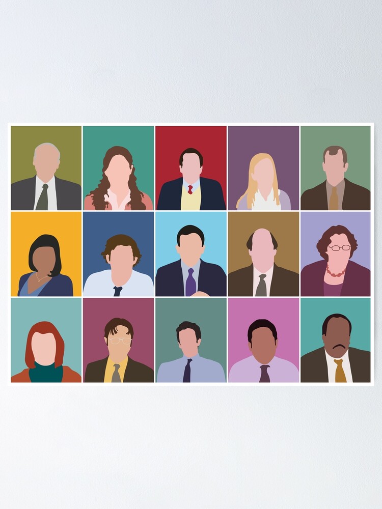 The Faces of The Office Poster for Sale by Flakey