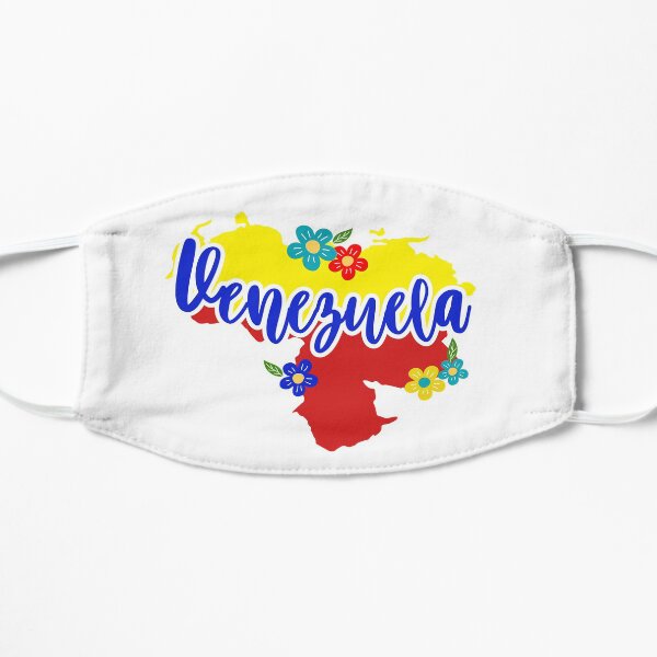 Venezuela Map Flowers Small Mask