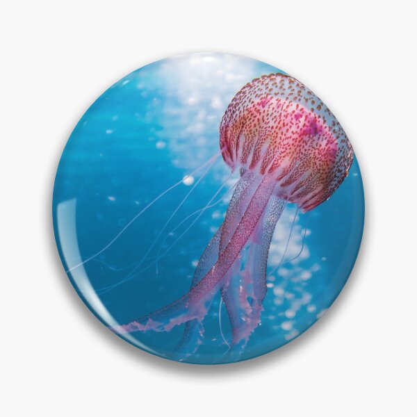 Item preview, Pink Jellyfish in Blue Ocean designed and sold by CrystalCrush.