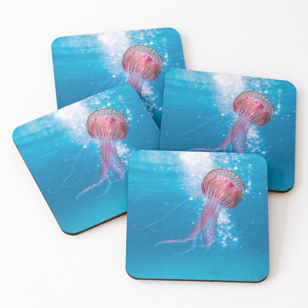 Item preview, Pink Jellyfish in Blue Ocean designed and sold by CrystalCrush.