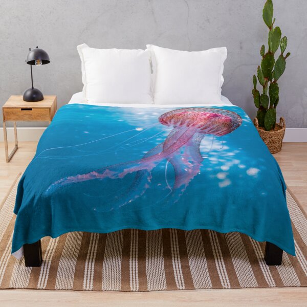 Item preview, Pink Jellyfish in Blue Ocean designed and sold by CrystalCrush.
