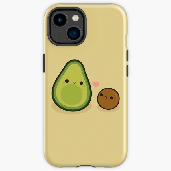 Cute avocado and stone