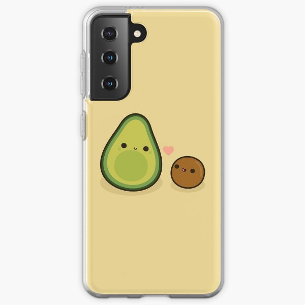 Cute avocado and stone Samsung Galaxy Soft Case