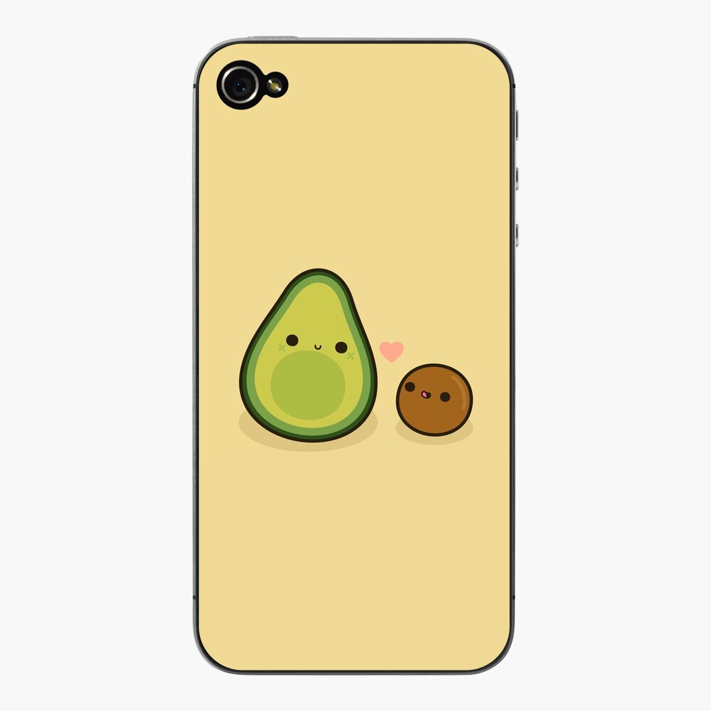 Cute avocado and stone