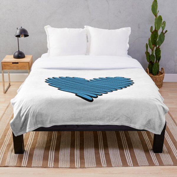 Item preview, Blue heart lines on the white background designed and sold by Deviser.
