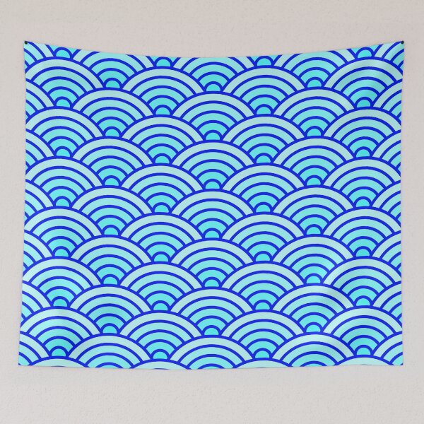 Item preview, Blue Seigaiha designed and sold by Sybille-Yates.