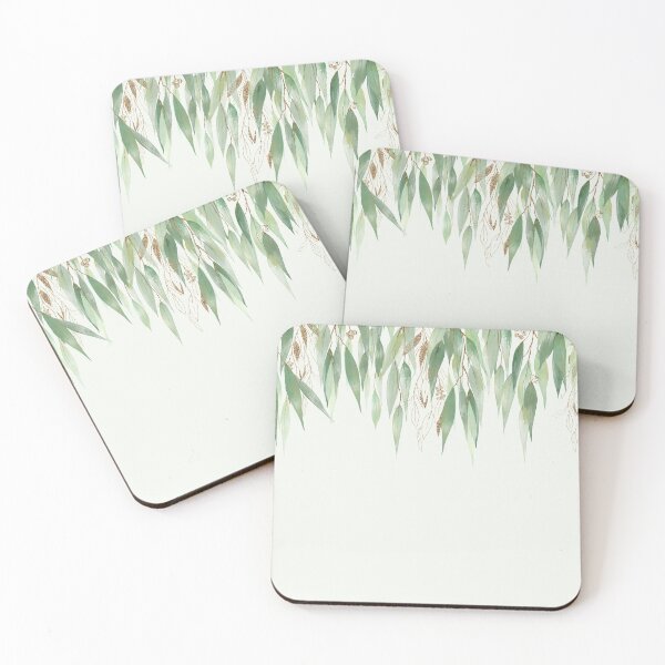 Item preview, Hanging Eucalyptus And Gold Branches Botanical Garden designed and sold by UtArt.