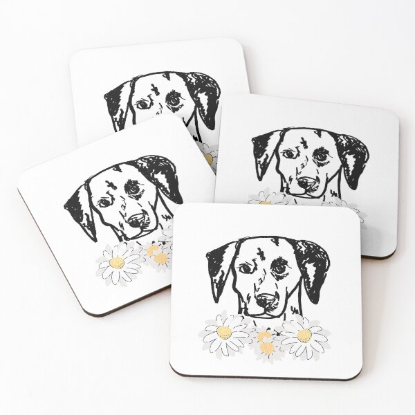 Item preview, Dalmatian with flowers designed and sold by NinaBetterNot.