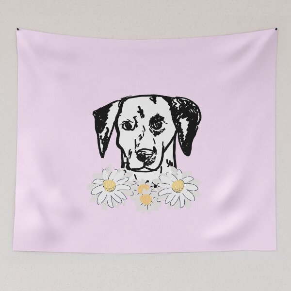 Item preview, Dalmatian with flowers designed and sold by NinaBetterNot.