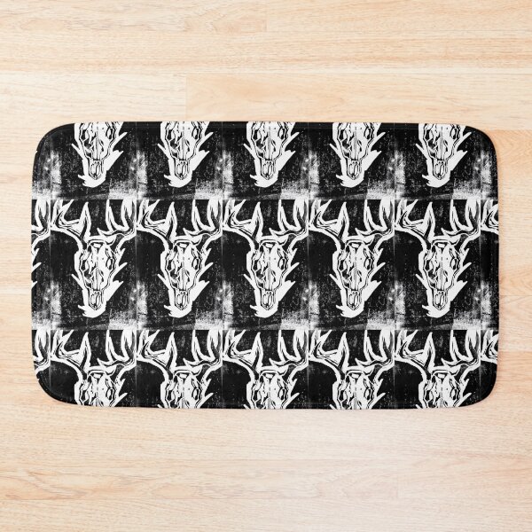 Item preview, Deer Skull Lino Cut Print designed and sold by Libby Snow.