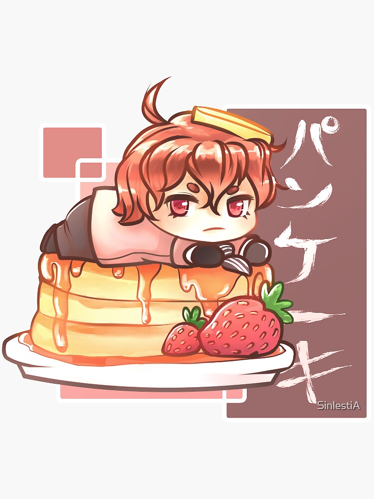 "Goro Akechi Pancake" Sticker by SinlestiA Redbubble