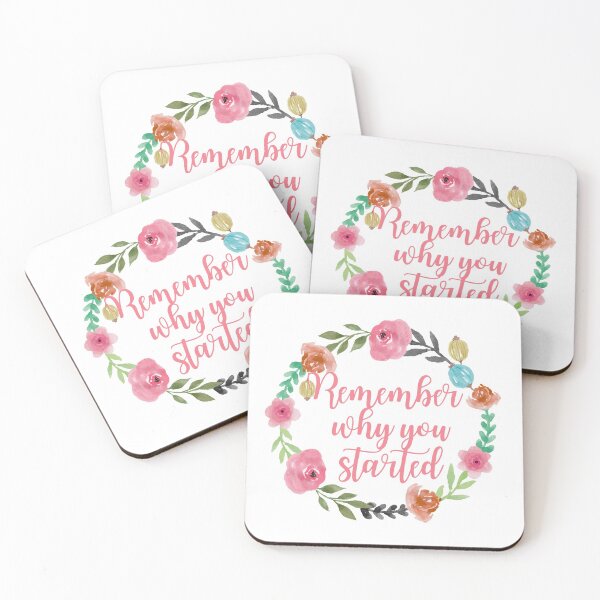 Item preview, Remember why you started - Watercolor Floral designed and sold by KarolinaPaz.