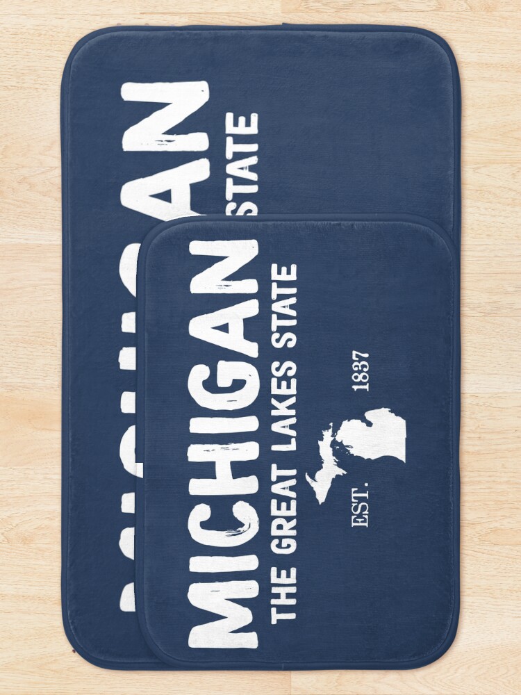 Alternate view of Michigan Is The Great Lakes State Bath Mat
