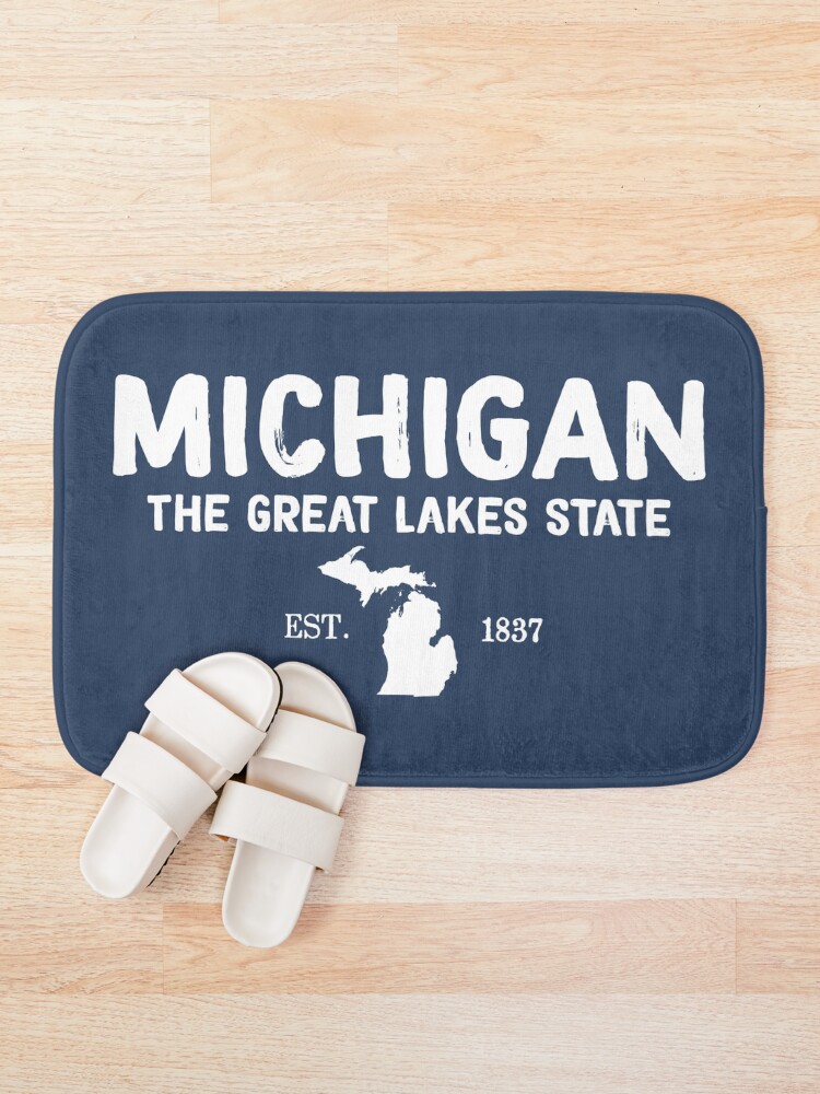 Alternate view of Michigan Is The Great Lakes State Bath Mat