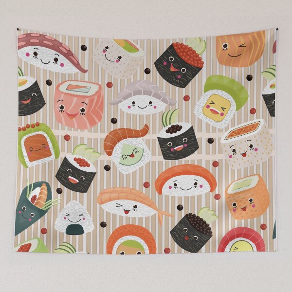 Item preview, Kawaii Sushi Pattern designed and sold by Boutique-Chic.