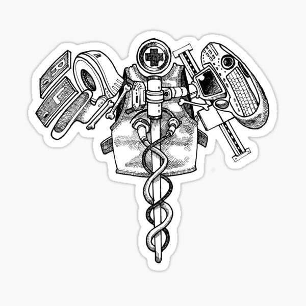 Artikel-Vorschau von Radiologie, Caduceus, Zeichnung, designt und verkauft von GriffsGraphix.