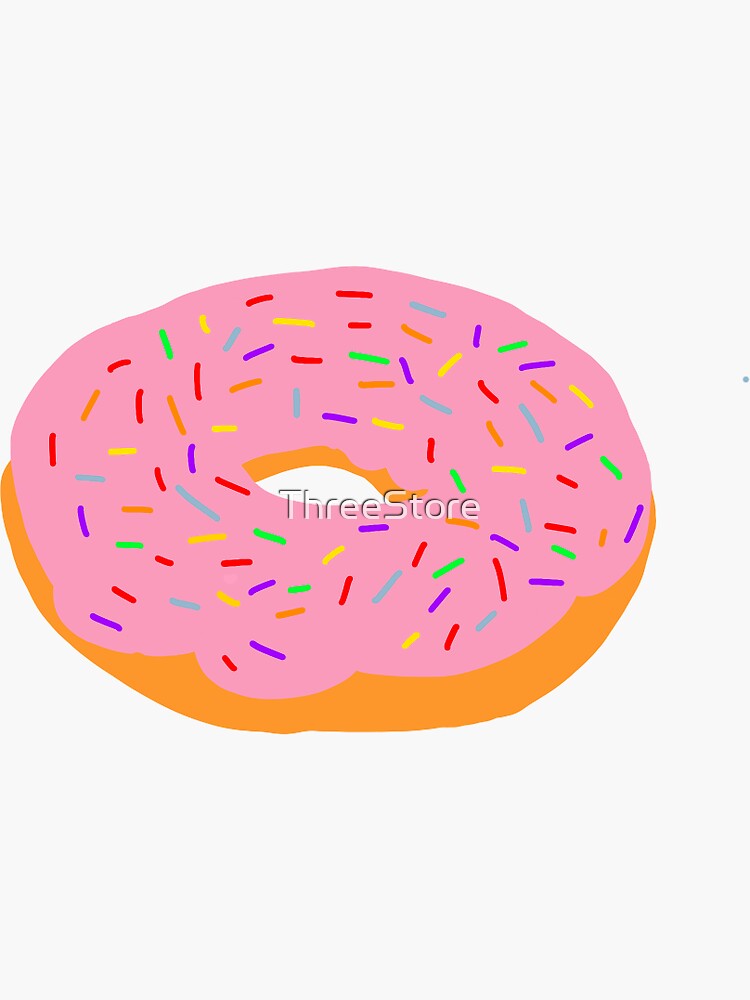 "The Simpsons pink donut with sprinkles" Sticker for Sale by ThreeStore