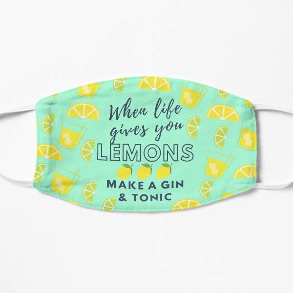When life gives you lemons, make a Gin & Tonic face mask Flat Mask