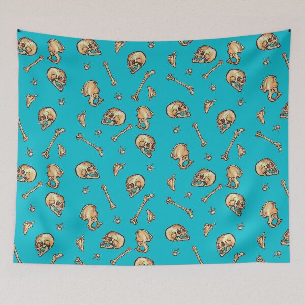 Item preview, Bones (Teal) designed and sold by Amber O'Hara.