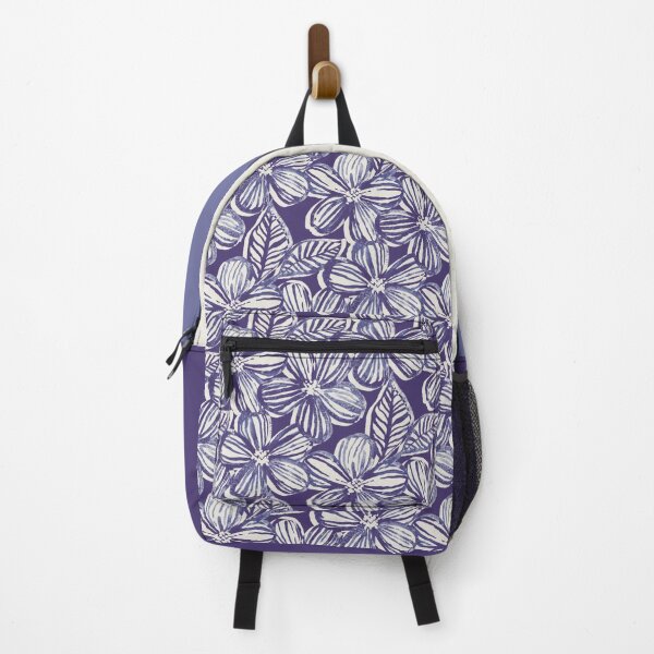 Item preview, Bold Textured Monochrome Indigo Linework Floral designed and sold by micklyn.