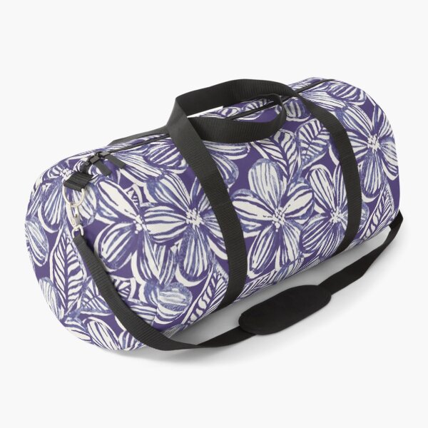 Item preview, Bold Textured Monochrome Indigo Linework Floral designed and sold by micklyn.