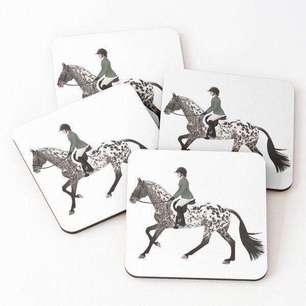 Item preview, Black Appaloosa Sporthorse and Rider - Equine Rampaige designed and sold by equinerampaige.