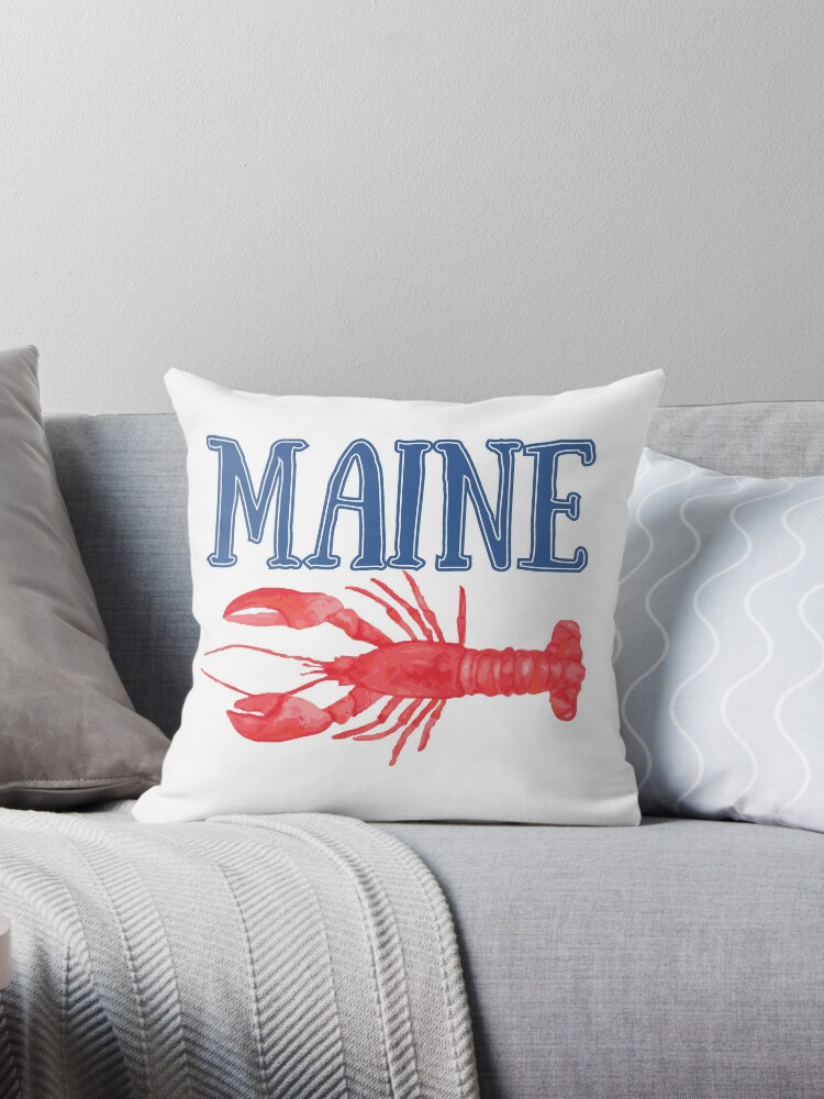 Artisan Created Watercolor Shore Crab 18 x 18 Pillow
