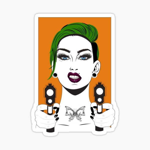 Gangsta Women's style Sticker