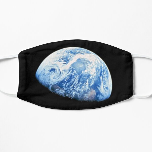 EARTH. PLANET. SPACE. Blue planet. Earthrise. Apollo 8. 1968. Flat Mask