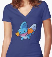 Mudkip Women's Fitted V-Neck T-Shirt