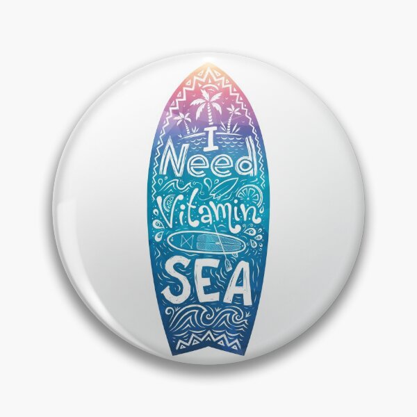 Item preview, I need vitamin SEA on colorful surfboard designed and sold by 1enchik.