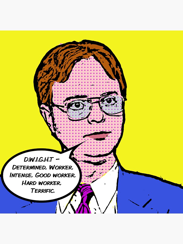 Dwight Schrute Sticker For Sale By Maddieueltschi Redbubble 