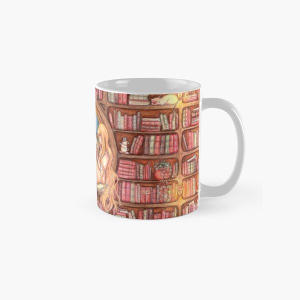 Item preview, Book nook - Book lover girl reading in a library designed and sold by Denise, Denisn't.