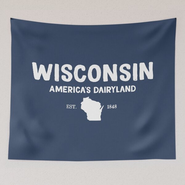 Item preview, Wisconsin, America's Dairyland State Motto designed and sold by GreatLakesLocal.