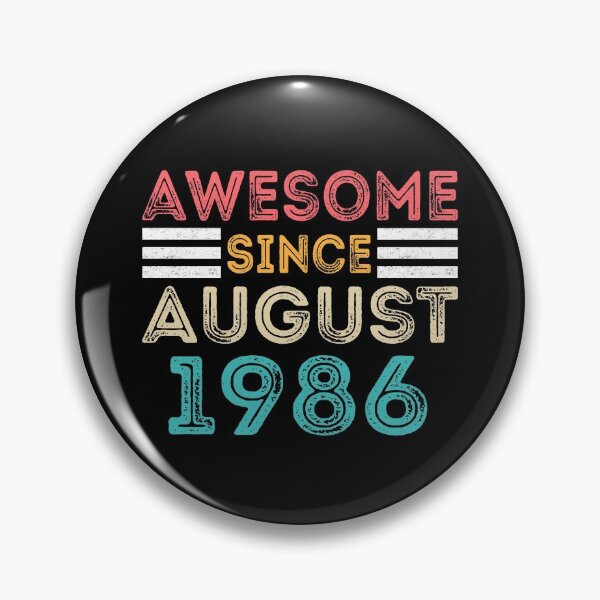 Item preview, Awesome Since August 1986 - Vintage 34th Birthday Gift designed and sold by meedTee.