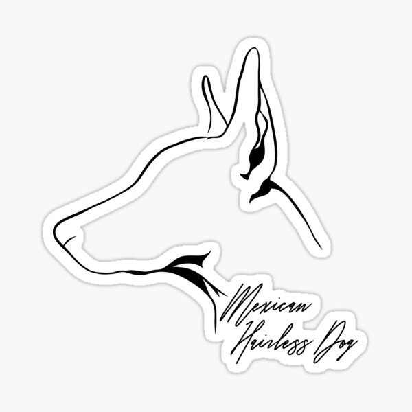 Vista previa del artículo con la obra «Perro mexicano sin pelo perro perfil canino», diseñado y vendido por dogarts.