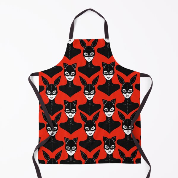 Item preview, Fondo transparente - retrato de animación de las hermosas chicas en un traje de látex y máscara de gato y conejo. designed and sold by YanaZvereva.