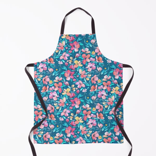 Aperçu de l'œuvre Floral d’été sarcelle à l’aquarelle créée et vendue par micklyn.
