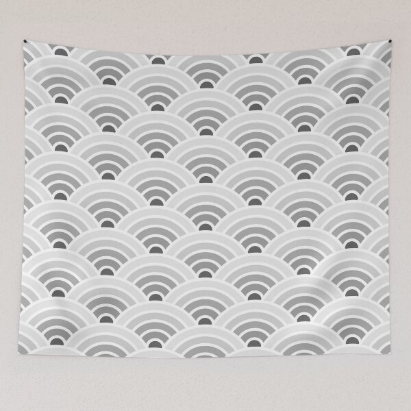 Item preview, Gray Seigaiha designed and sold by Sybille-Yates.